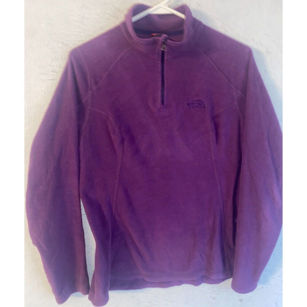 THE NORTH FACE 1/4 Zip Pullover Soft Fleece Women's sz S purple Warm Sweatshirt